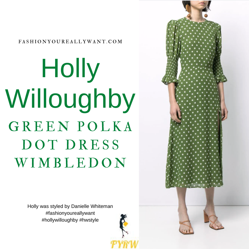 Holly Willoughby Green Polka Dot Dress ...